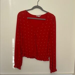 Red American Eagle Blouse | S